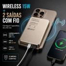 HREBOS Power Bank PB909 10000mAh Portátil Carga Rápida USB-A para Celular e Gadgets