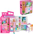 Hrj77 barbie casa de bonecas glam com boneca