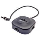 Hub 5 Em 1 Adaptador USB Leitor Passador Cartão Memória SD Micro SD PenDrive Notebook Computador Hub 5 Em 1 Adaptador USB Leitor Passador Cartão Memória SD Micro SD PenDrive Notebook Computador