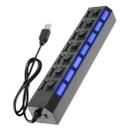 Hub 7 Portas Usb 2.0 Led Indicador Entrada Para Fonte