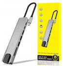 Hub Adaptador 8 em 1 Tipo C USB 3.0