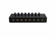 Hub Amplificador de Fone 8 Canais Profissional MIU Audio MIUHA800 P10 Estúdio Áudio Multicanal