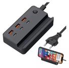 Hub Carregador De Mesa 3 Portas Usb E 3 Portas Tipo C
