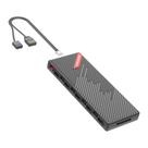 Hub controlador de fan am10 pwm 4pin + argb 3pin 10 portas