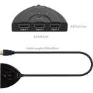 Hub Hdmi Switch 3x1 Adaptador Cabo 3 Entradas E 1 Saída