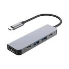 Hub tipo C 5 em 1 e doca USB-C - Adaptador multifuncional para telefone, PC e Mac Hub tipo C 5 em 1 e doca USB-C - Adaptador multifuncional para telefone, PC e Mac