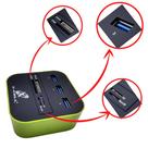 Hub usb 2.0 3 portas usb c/ 4 leitores cartão de memoria x-c