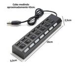 Hub USB 2.0 7 Portas XT-2067 - Xtrad - Xtrade