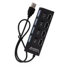 Hub USB 2.0 com 4 Portas Pc Hd Pen Drive Compacto Eficiente