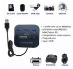 Hub Usb 2.0 Extensor 5 Em 1 Leitor Cartão Micro Sd Tf Not Pc Hub Usb 2.0 Extensor 5 Em 1 Leitor Cartão Micro Sd Tf Not Pc