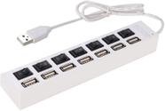 Hub USB 2.0 Hub de 7 portas USB Hub de dados portátil, computador, casa, laptop BRANCO
