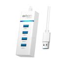 Hub USB 3.0 4 Portas Branco Exbom Modelo UH-30A