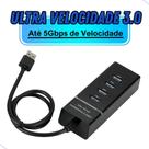Hub Usb 3.0 4 Portas Led Super Rápido 5.0 Gbps Expansor Usb - Envio Rápido