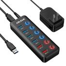 Hub USB 3.0 ABLEWE de 6 portas com 2 portas de carregamento rápido QC 3.0