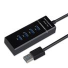 Hub USB 3.0 Com 4 Portas - Alta Velocidade 5.0 Gbps - Preto