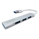 Hub USB 3.0 E USB 2.0 Alumínio 4 Portas Prata Comtac 1103 Hub USB 3.0 E USB 2.0 Alumínio 4 Portas Prata Comtac 1103