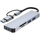 Hub Usb 3.0 E Usb Tipo C Leitor De Cartão SD Cinza - 04480 Hub Usb 3.0 E Usb Tipo C Leitor De Cartão SD Cinza - 04480