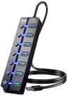 Hub USB 3.0 PANPEO Divisor de hub de dados USB de 7 portas com cabo de 3 pés