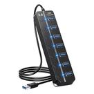 Hub Usb 3.0 Uh-30a com 4 e 7 Portas Alta Velocidade 5gbps Branco e Preto Oem