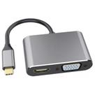 Hub Usb 3.0 Usb C Adaptador Para Hdmi Vga Carregador Hub Usb 3.0 Usb C Adaptador Para Hdmi Vga Carregador
