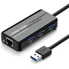 Hub usb 3 portas com rj45 gigabit ugreen - 20265
