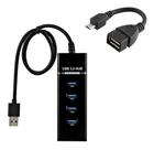 Hub Usb 4 Portas 3.0 + Cabo Otg Ideal Para Mobilador e Outros