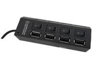 Hub Usb 4 Portas Usb 2.0 Led Indicador Tv Pendrive Mouse - Aoweixun