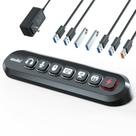 Hub USB alimentado com 7 portas USB 3.0 com 1 porta de carregamento rápido