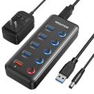 Hub USB alimentado Wenter de 5 portas USB 3.0 com fonte de alimentação de 15 W