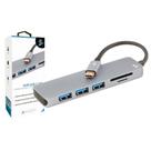 HUB USB C 1x3 UBS 3.0 Leitor de Cartões SD/Micro SD 5+ 018-7452 Pix