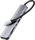 Hub USB C 7 em 1 com HDMI 4K 60Hz, 3 Portas USB 3.0, Leitor SD MicroSD e Entrada USB C