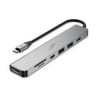 Hub USB-C 7 em 1 Multifuncional, USB-C, PD, USB 3.0, USB 2.0, SD, TF, HDM, 72820, GET