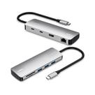 Hub USB-C 9 em 1 Comtac Aluminium HDMI 4K RJ-45 USB 3.0 SD