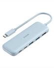 Hub USB-C Anker 332 5 em 1 com HDMI 4K, portas USB-C/A de 5 Gbps azuis
