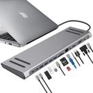 Hub USB C Compativel Macbook Notebook Docking Station Laptop 13 em1 Multi-Port USB Hubs Adapter with 3 USB 3.0, VGA, Cha