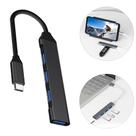 Hub Usb-C Tipo-C 4 Portas OTG Extensão 3.0 Adaptador 5 Gbps
