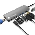 Hub USB C Verbatim 6 em 1 com 2 portas USB 3.0, 4K HDMI, Ethernet Hub USB C Verbatim 6 em 1 com 2 portas USB 3.0, 4K HDMI, Ethernet