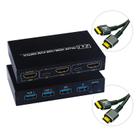 Hub USB Chaveador Switch Kvm 2 Portas 4k Conecta 2 PC a 1 Monitor Mouse Teclado c/ Cabo HDMI