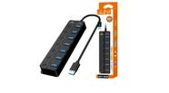 Hub Usb Extensor 7 Portas 1 USB 3.0 - 6 USB 2.0 com Interruptor Lehmox - LEY-1840