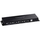 Hub USB para serial RS232 TRENDnet TU-S4 de 4 portas preto