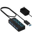 Hub USB Sabrent 4 Portas USB 3.0 com Interruptores Individuais de Energia