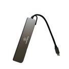 Hub Usb Tipo C 1 Usb Tipo C Macho Kapbom 2 Usb 3.0 1 Hd4K 2 Usb Tipo C 1 Sd 1 Tf Femêa Cinza Ka-2570