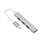 Hub USB Tipo C 3.0 De 4 Portas Para Telefone E Tablet Android, Adaptador Multi Splitter, Estação De