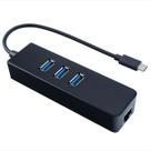Hub Usb Tipo C 3 Portas + Rj45