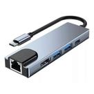 HUB USB Tipo-C 5 em 1, HDMI, LAN e PD - BYL2007 HUB USB Tipo-C 5 em 1, HDMI, LAN e PD - BYL2007