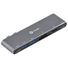 Hub Usb Tipo-c 7 Em 2 - 2x Usb 3.0 + Leitor De Cartão Sd Tf + Hdmi + Thunderbolt 3 + Power Delivery 100w - Hc-72