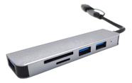 Hub USB TipoC 5 em 1 USB 3.0 Leitor de cartão SD TF Adaptador Notebook Celular