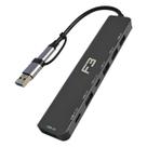 Hub usb/usb-c com 5 usb 3.0 e 2 usb-c jc-tyc-710 f3 - 1207