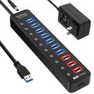 Hub USB vantisan alimentado por USB 3.0 de 11 portas com 4 portas de carregamento
