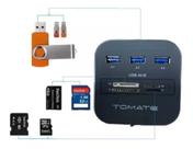 Hub Usb2.0 3portas+leitor De Cartão Memória Sd Total 7portas